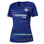 Camisolas de Futebol Chelsea Mulher Equipamento Principal 2018/19 Manga Curta